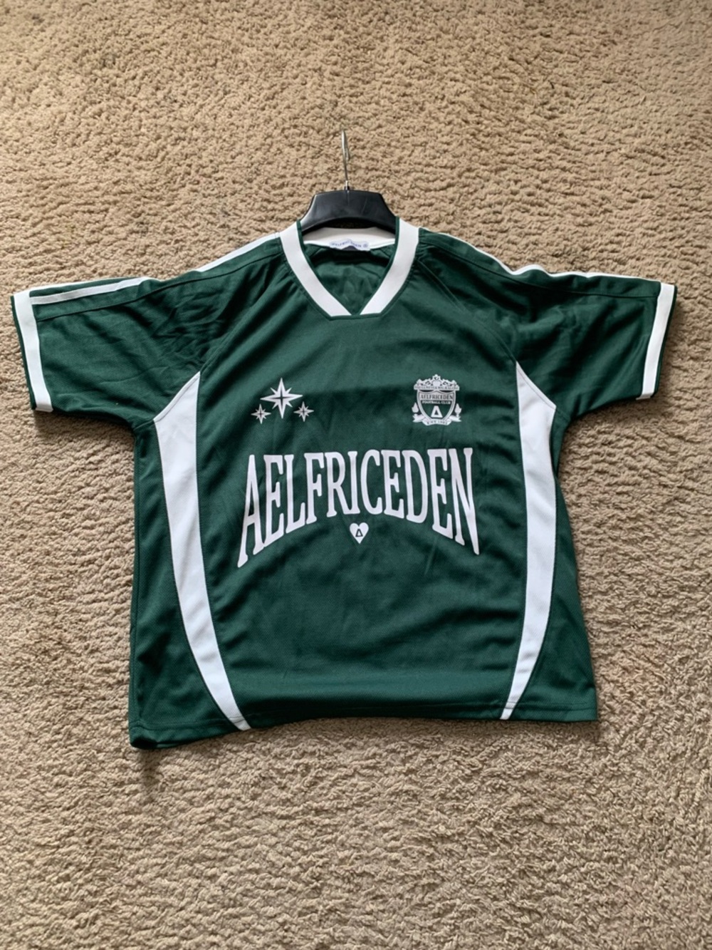 Aelfric Eden Dark Green & White Kids' Short Sleeve Jersey